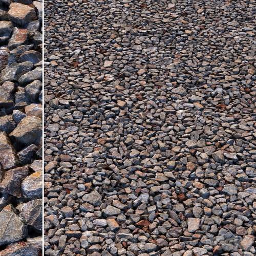 '3dsky Pro - Road gravel material'