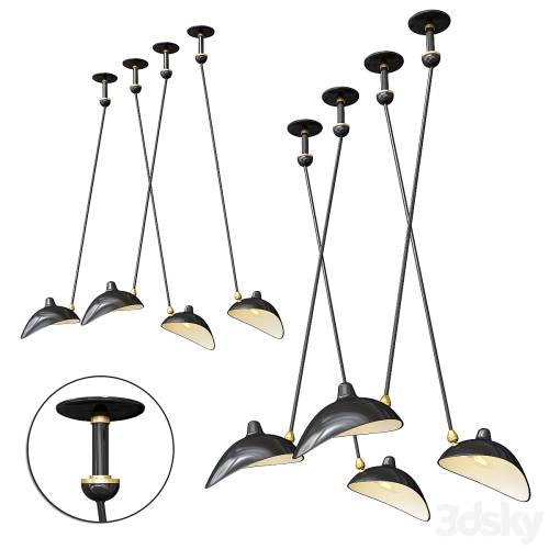 '3dsky Pro - Serge Mouille Pendants' '3dsky Pro - Serge Mouille Pendants'