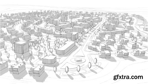 Architecture Collection - Streets, Rooms & Halls Sketches 50xEPS