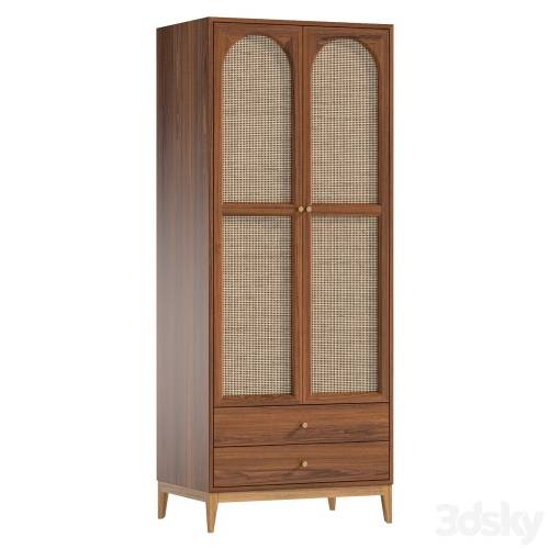 '3dsky Pro - Vintage Cocoa Ash Wood Unfixed Wardrobe Closet' '3dsky Pro - Vintage Cocoa Ash Wood Unfixed Wardrobe Closet'