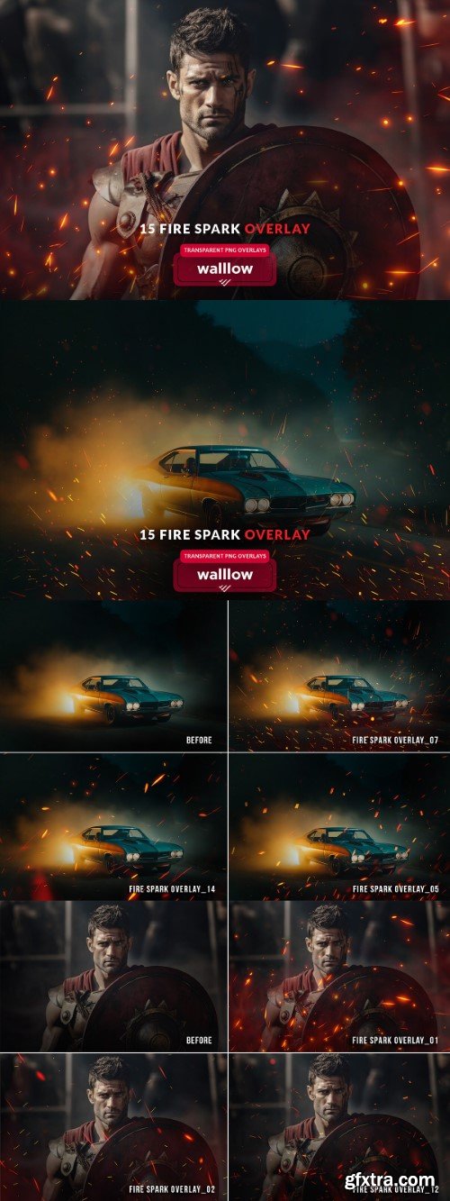 Creativemarket - Fire Spark png transparent overlays