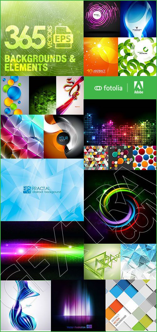 Backgrounds & Elements BUNDLE 365xEPS