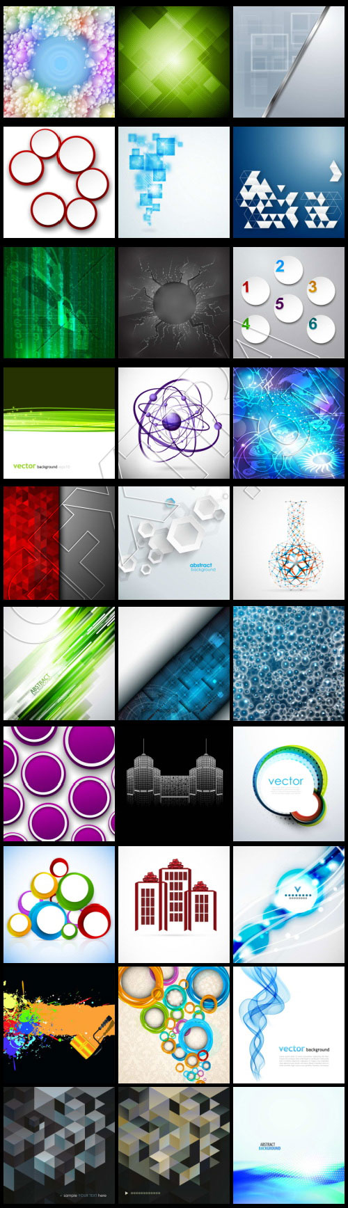 Backgrounds & Elements BUNDLE 365xEPS