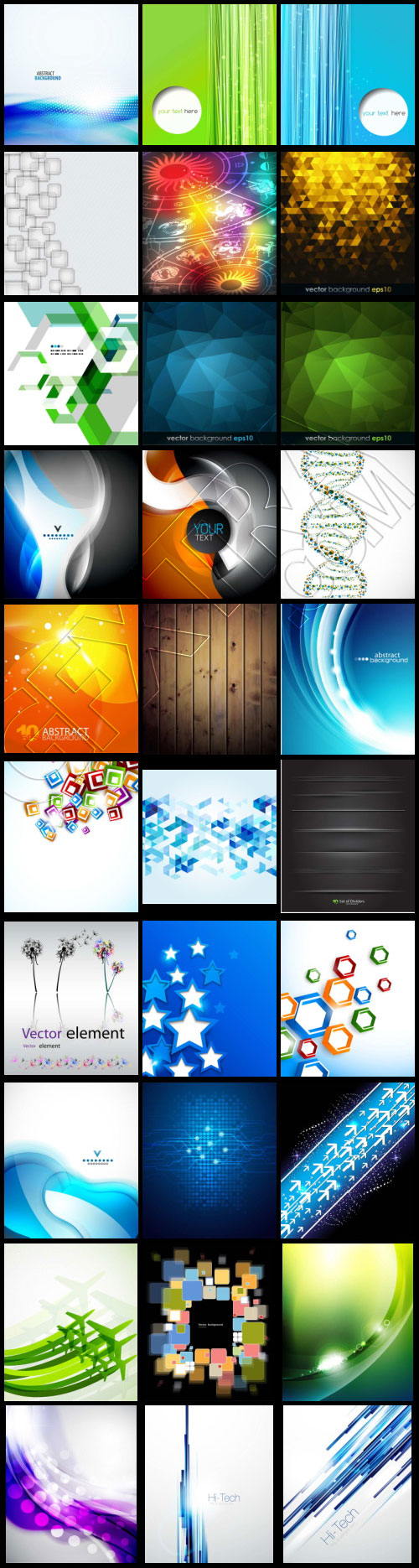 Backgrounds & Elements BUNDLE 365xEPS