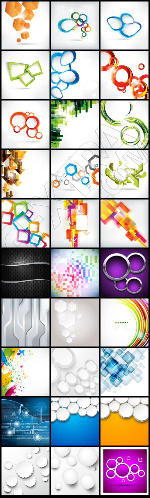 Backgrounds & Elements BUNDLE 365xEPS