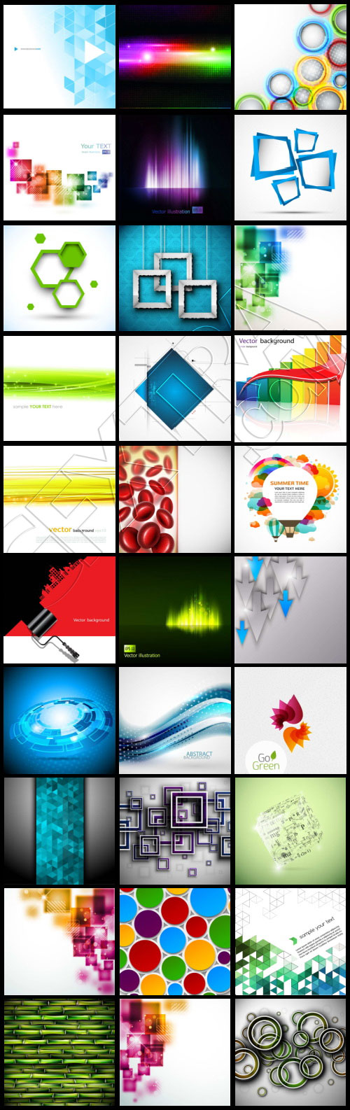 Backgrounds & Elements BUNDLE 365xEPS