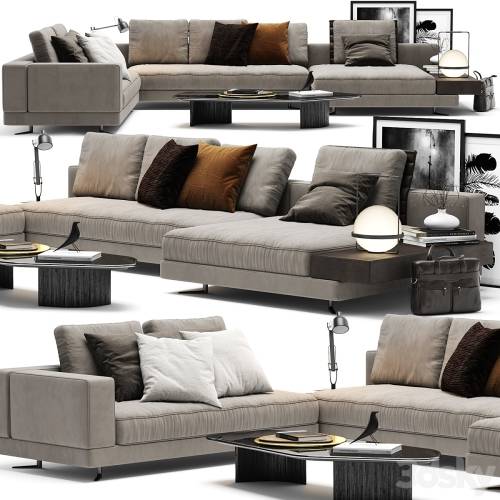'3dsky Pro - Minotti White Sofa' '3dsky Pro - Minotti White Sofa'