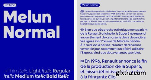 Melun Font Family 26xOTF Melun Font Family 26xOTF