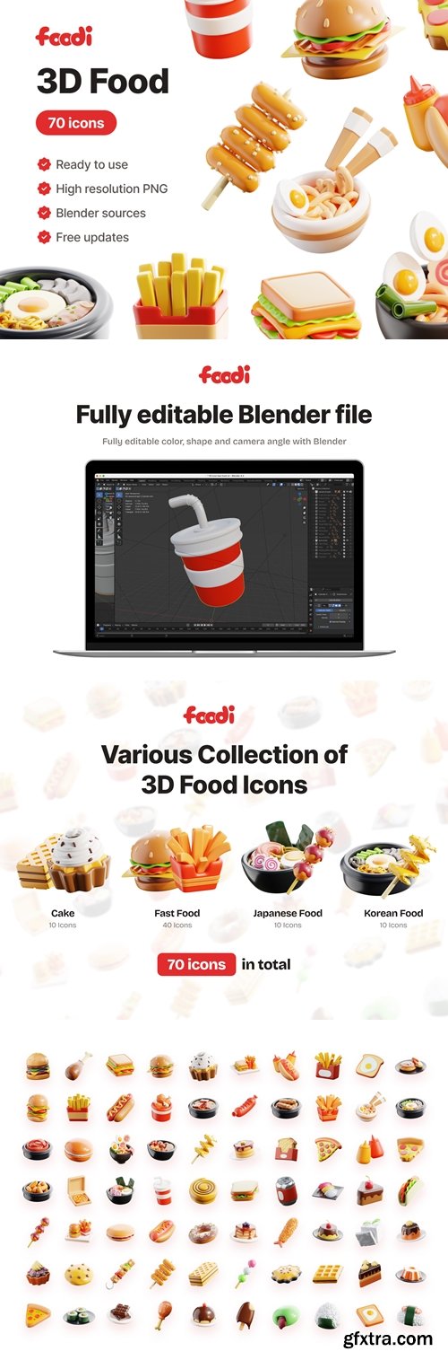 Foodi - 3D Food Icons