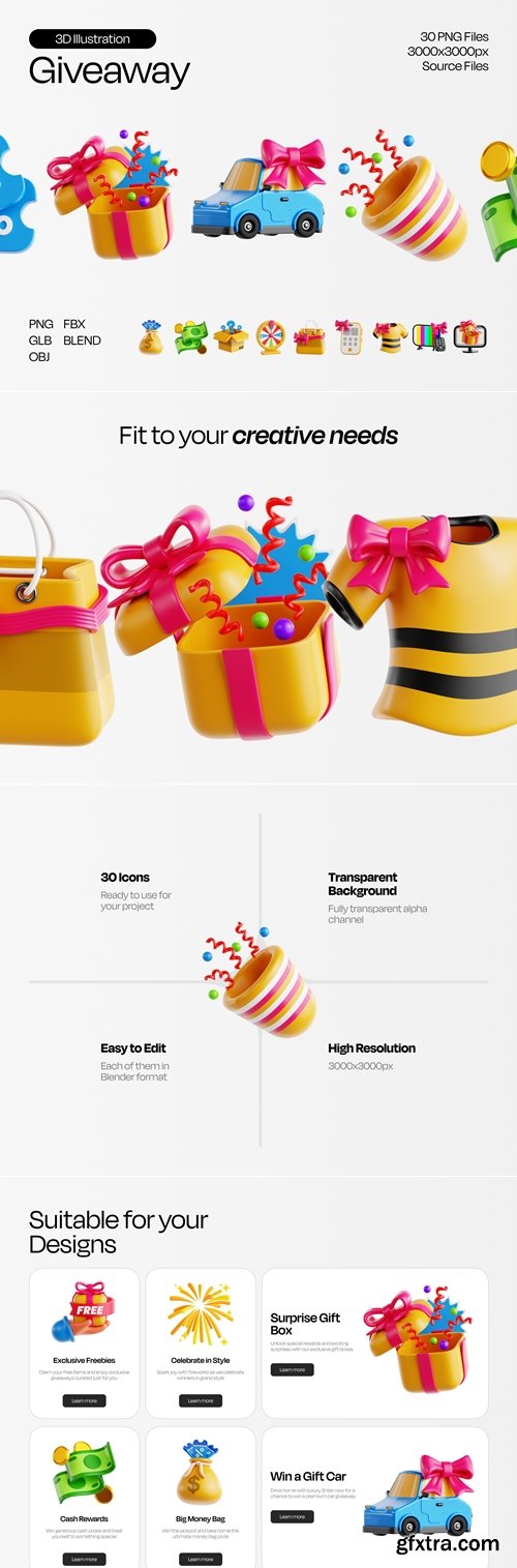Giveaway 3D Illustration