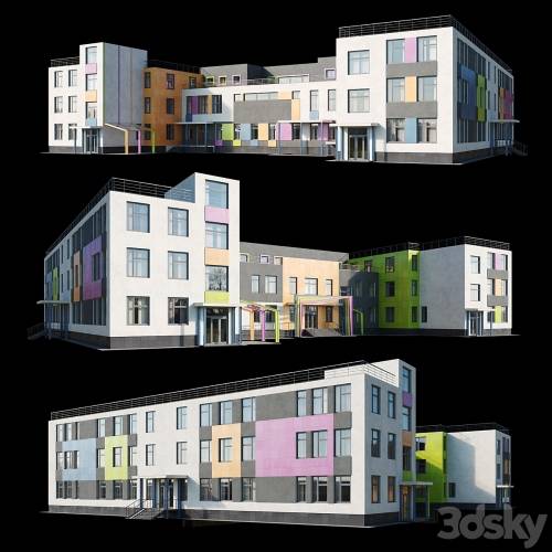 '3dsky Pro - Modern kindergarten type 2'