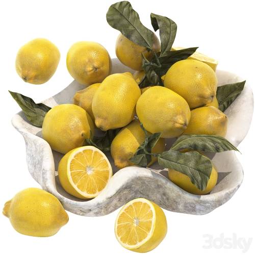 '3dsky Pro - bowl of yellow lemons' '3dsky Pro - bowl of yellow lemons'