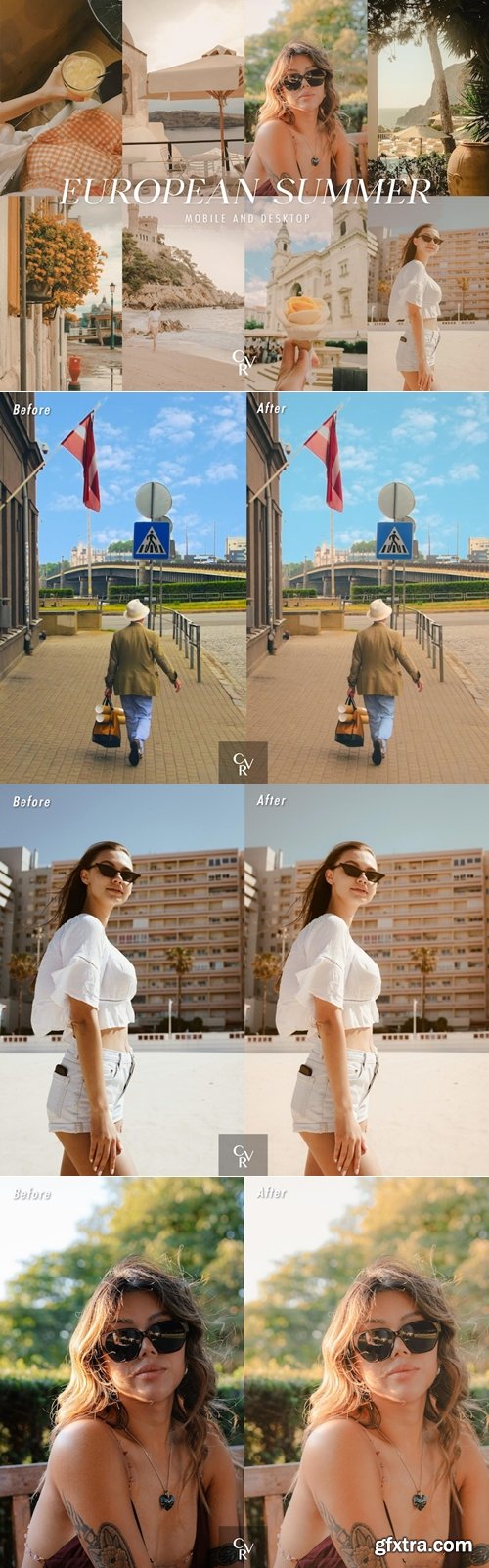 CVRpresets - 15 European Summer Lightroom Presets