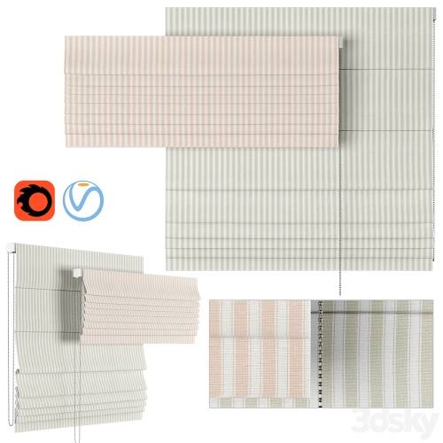 '3dsky Pro - Roman Curtains 35 | Tiger stripe' '3dsky Pro - Roman Curtains 35 | Tiger stripe'