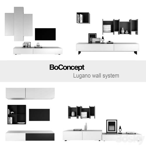 '3dsky Pro - BoConcept Lugano wall system | Set 2' '3dsky Pro - BoConcept Lugano wall system | Set 2'