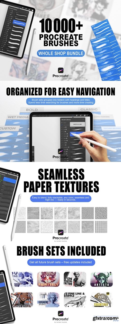 Gumroad - 10000+ Procreate Brushes Whole Shop