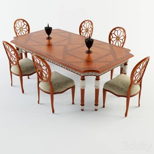 '3dsky Pro - Francesco molon dining table and chair' '3dsky Pro - Francesco molon dining table and chair'