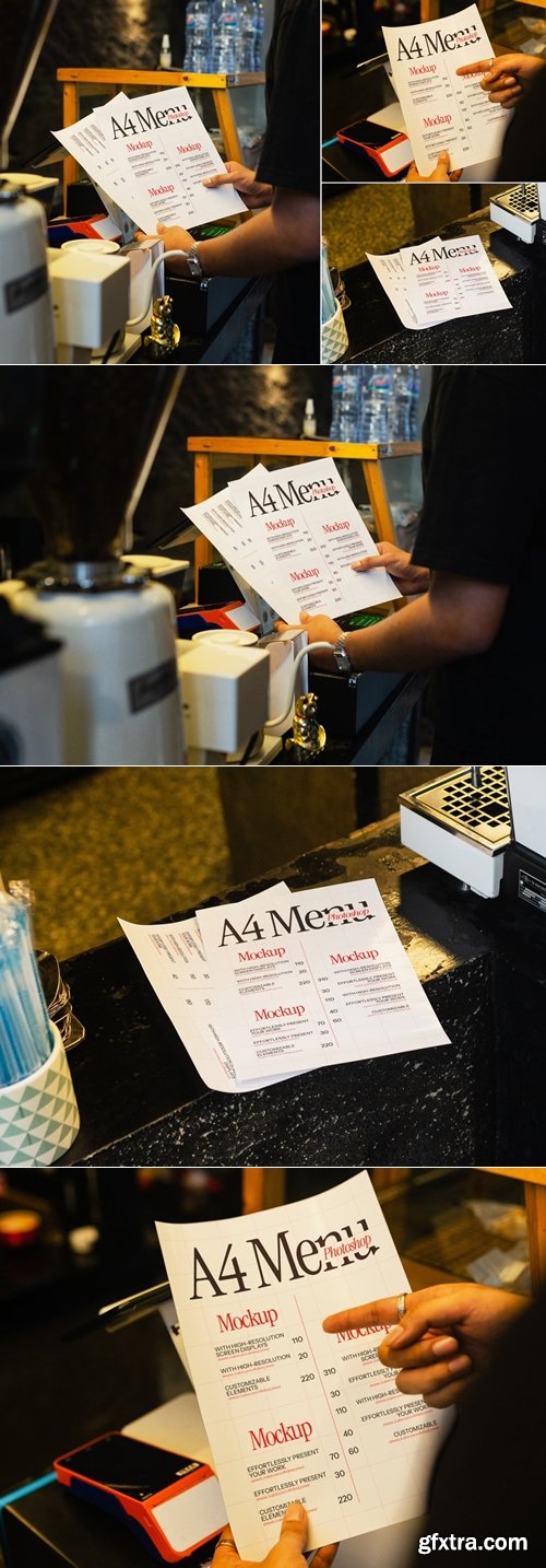 Pitstud - Paper Cafe Menu Mockup