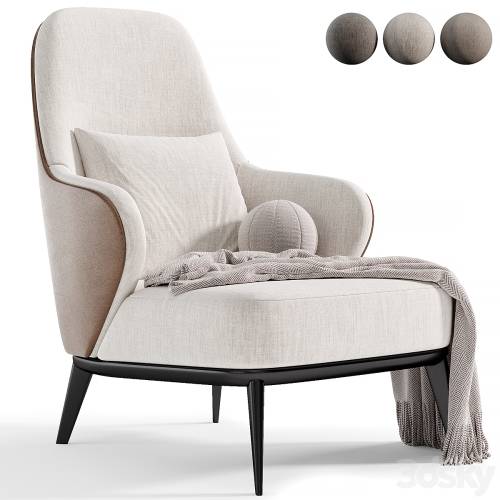 '3dsky Pro - Minotti Leslie Armchair By Minotti'