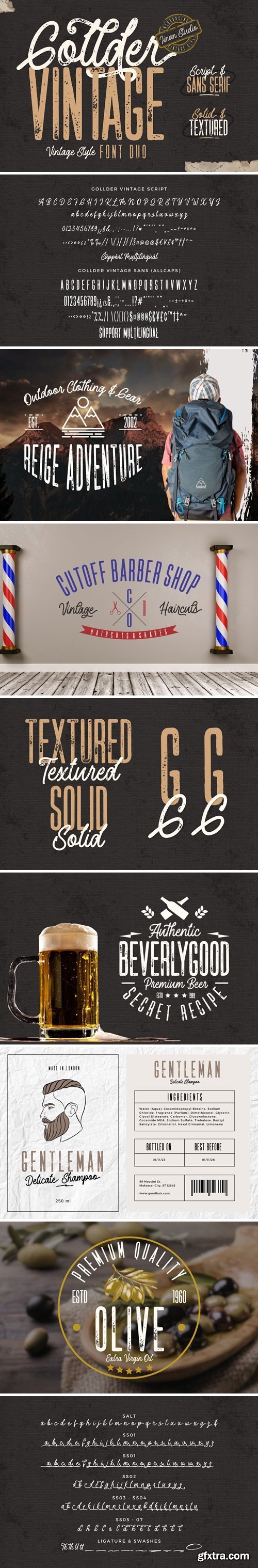 Gollder Vintage Font Duo