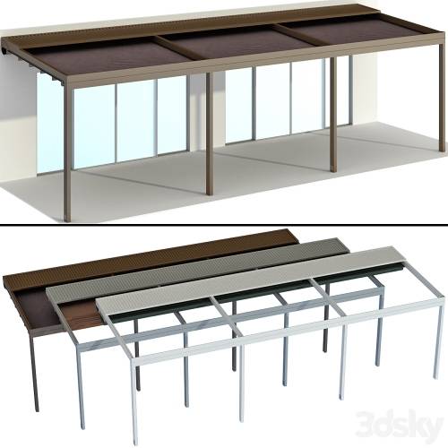 '3dsky Pro - Metal pergola gazebo canopy with awning' '3dsky Pro - Metal pergola gazebo canopy with awning'