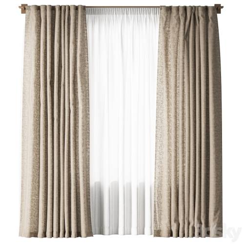 '3dsky Pro - linen curtains 6' '3dsky Pro - linen curtains 6'
