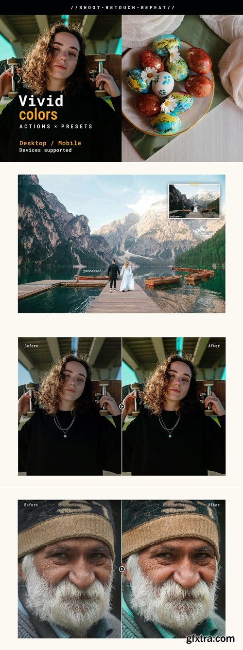 CreativeMarket - Vivid Colors - Actions and Presets 291389532