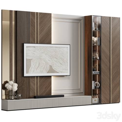 '3dsky Pro - TV wall in modern classic style with decor 23' '3dsky Pro - TV wall in modern classic style with decor 23'