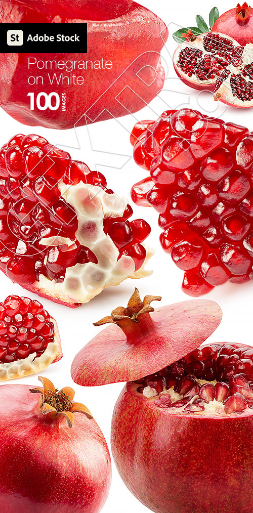 Pomegranate Fruits on White Background Collection 100xJPG Pomegranate Fruits on White Background Collection 100xJPG