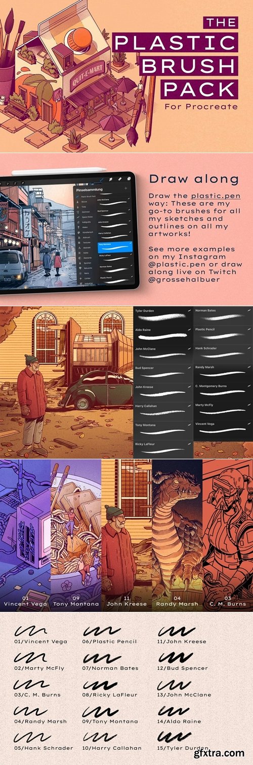 Gumroad - The Plastic Brush Pack for Procreate