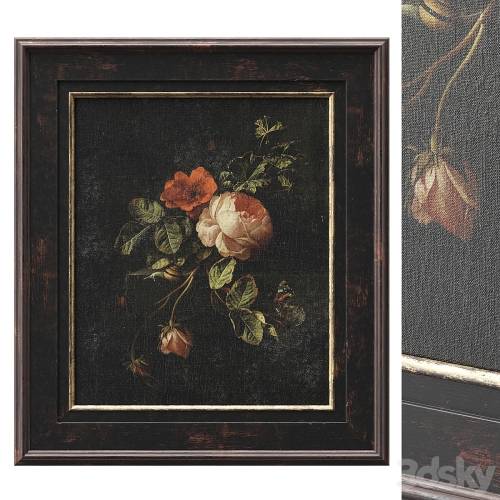 '3dsky Pro - Classic frame with flowers' '3dsky Pro - Classic frame with flowers'