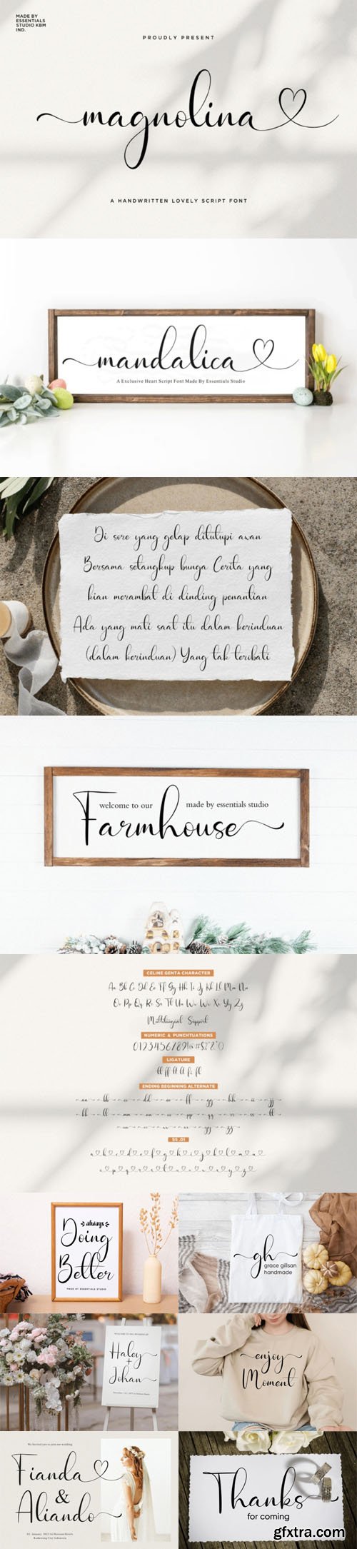 Magnolina - Handwritten Lovely Script Font