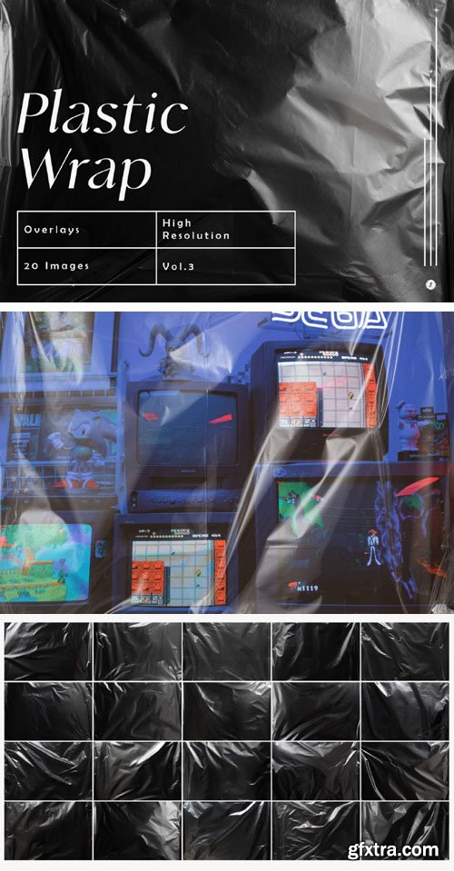 Plastic Wrap Overlays for Photoshop