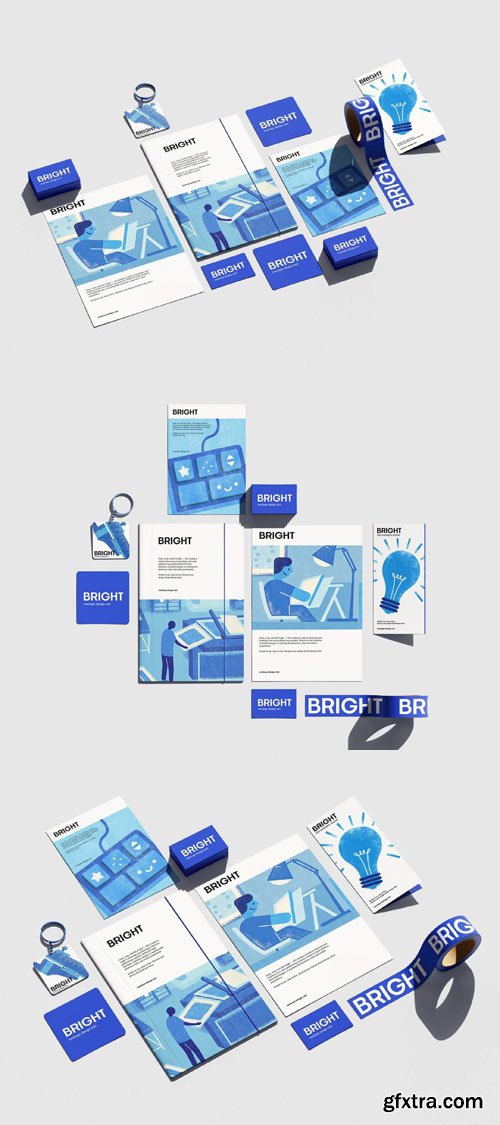 Bright Stationery PSD Mockup Templates