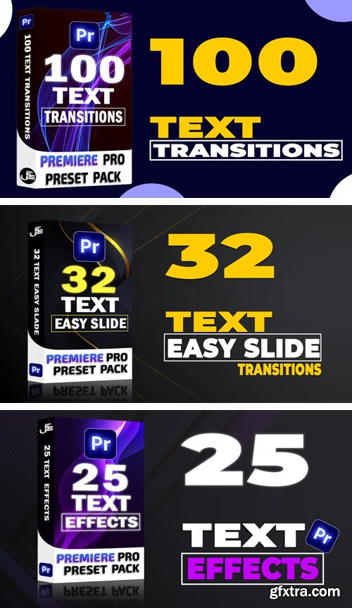 150+ Text Effect Presets Pack for Premiere Pro