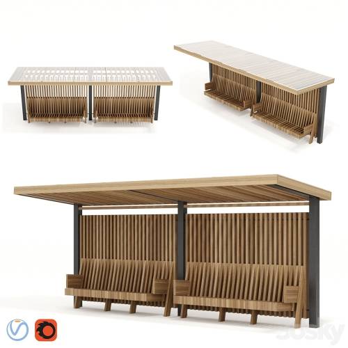 '3dsky Pro - Canopy with benches' '3dsky Pro - Canopy with benches'