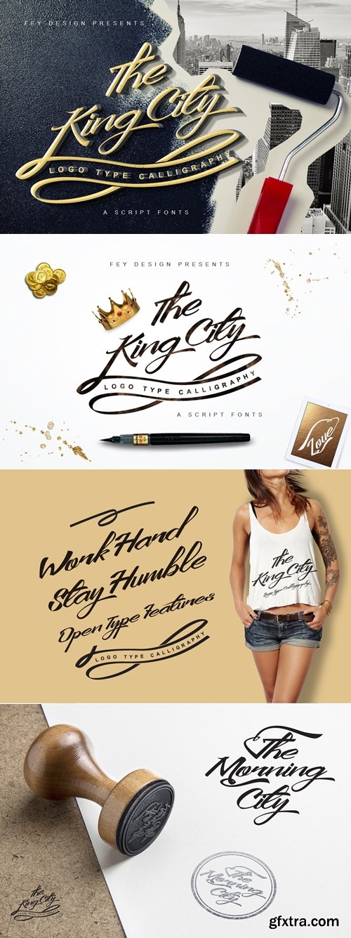 CreativeMarket - King City - Logo Type Calligraphy 419478