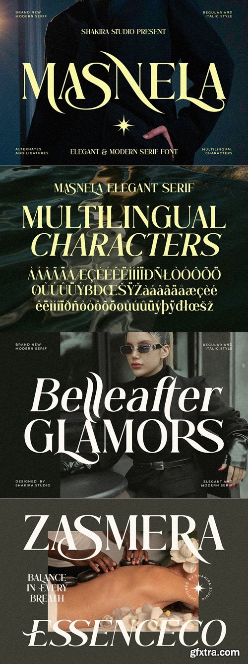 CreativeMarket - Masnela - Elegant Serif Font 291582385