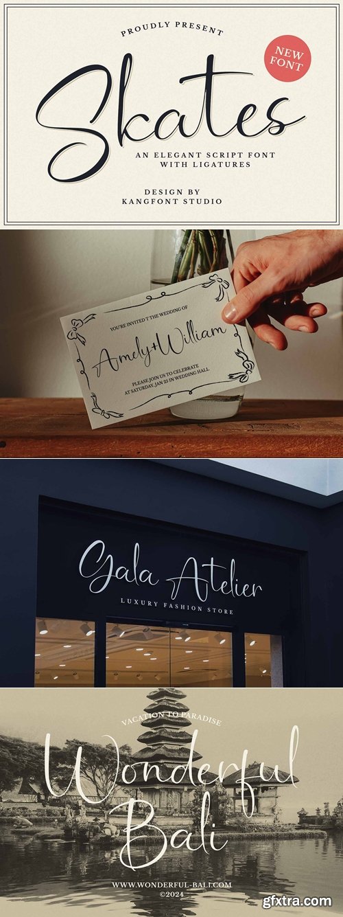 CreativeMarket - Skates – Elegant Script Font