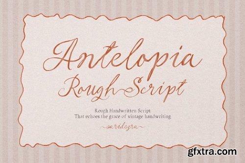 CreativeMarket - Antelopia Rough Handwritten Script
