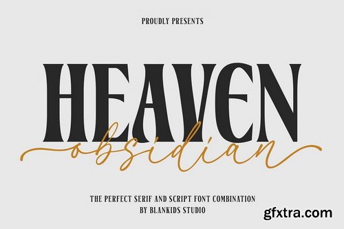 CreativeMarket - Heaven Obsidian a Perfect font Duo