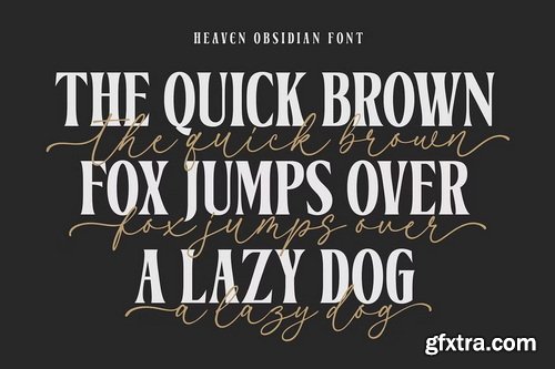 CreativeMarket - Heaven Obsidian a Perfect font Duo