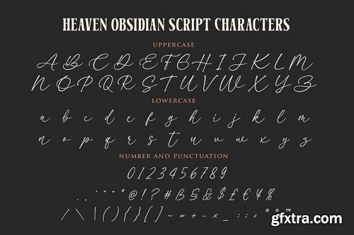 CreativeMarket - Heaven Obsidian a Perfect font Duo