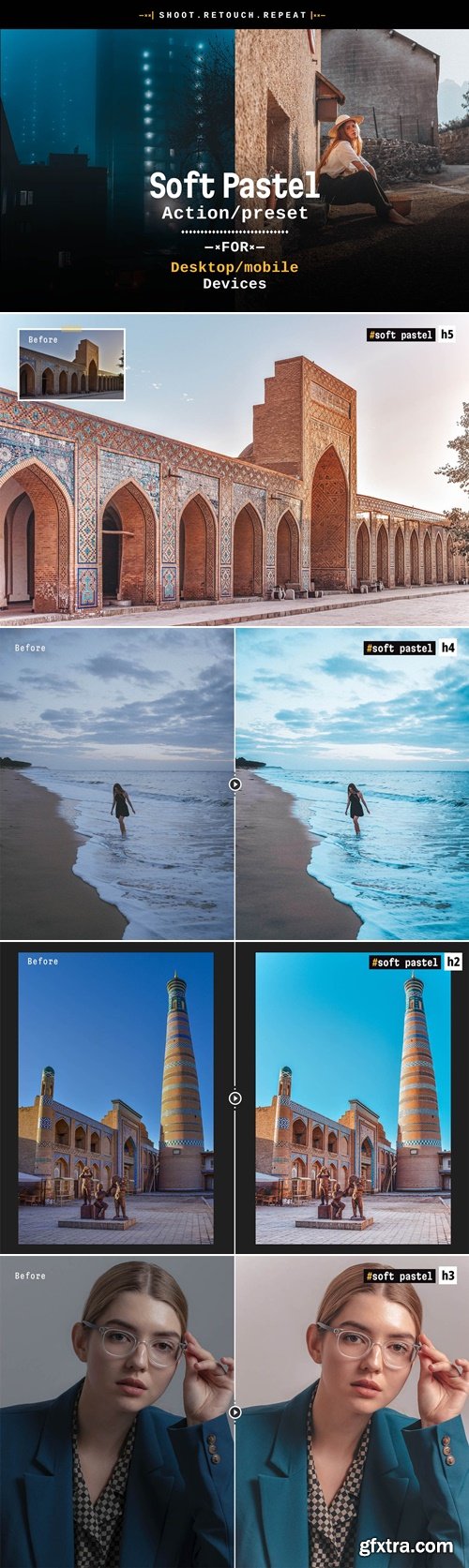 CreativeMarket - Soft Pastels - Actions and Presets 291413529