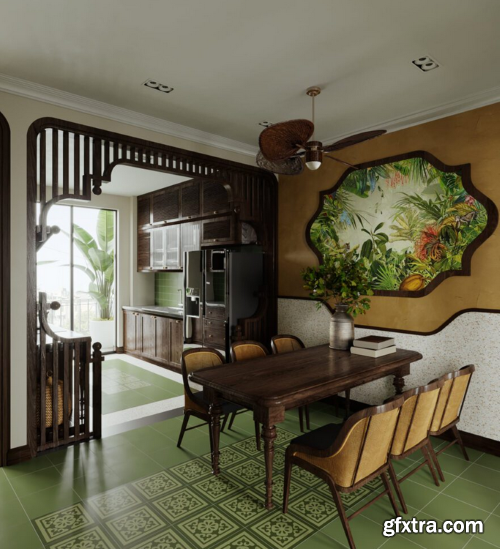 3D Interior Scene 03