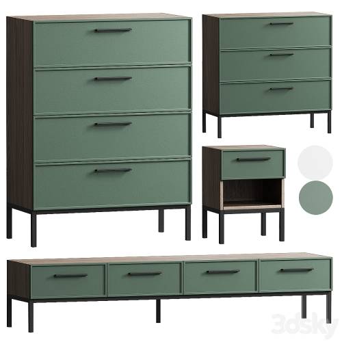 '3dsky Pro - Chest of drawers,Bedside table,TV Nicole'