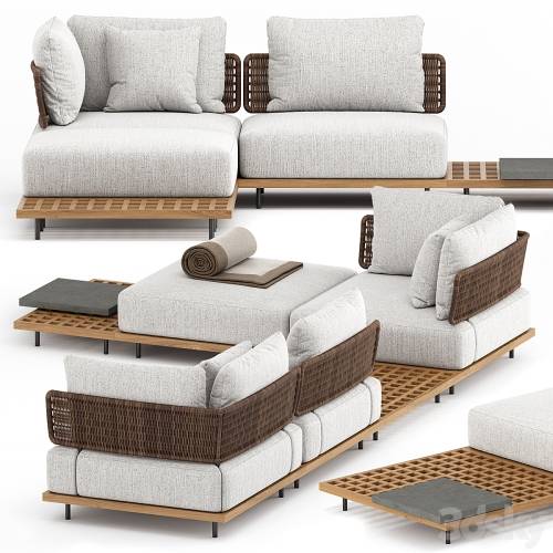 '3dsky Pro - QUADRADO OUTDOOR SOFA by Minotti' '3dsky Pro - QUADRADO OUTDOOR SOFA by Minotti'