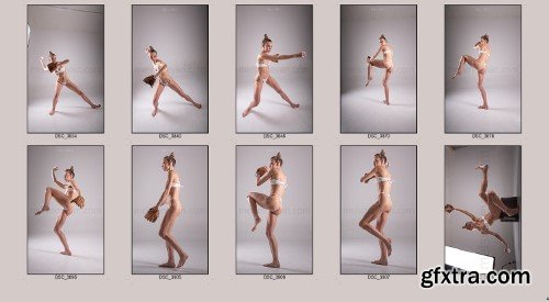 Cubebrush - Ultimate Female Sports Poses: Rugby & Baseball | 1230+ Artist Reference Photo Pack