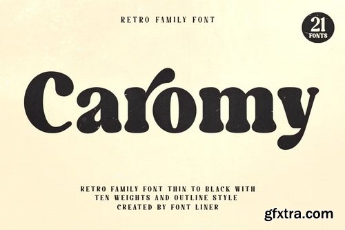 CreativeMarket - Caromy Retro Variable Font