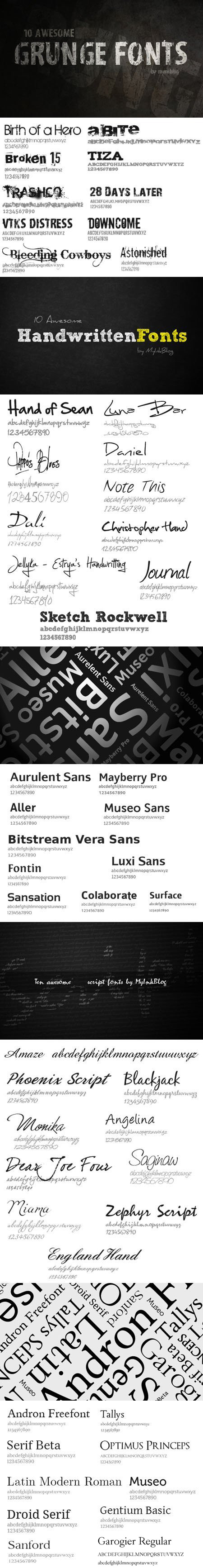 150+ Awesome Fonts